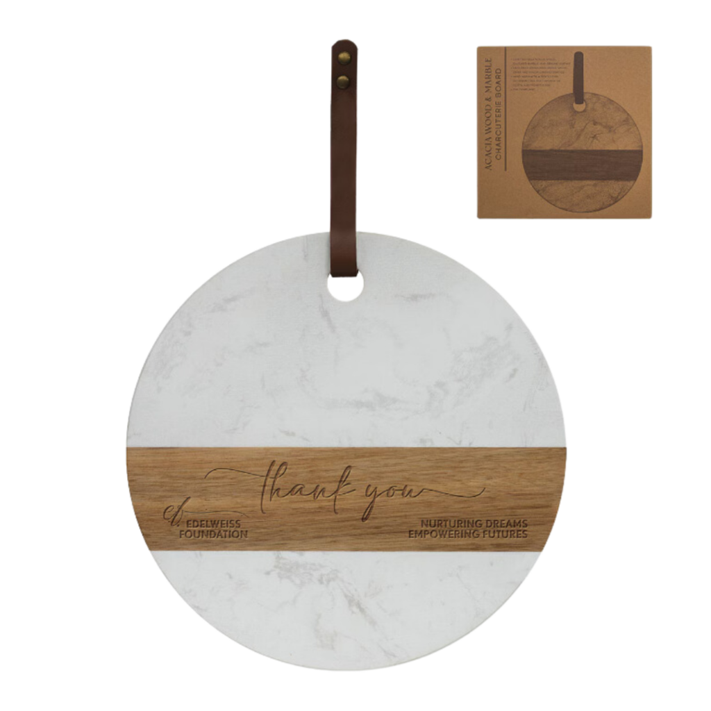 Acacia Wood & Marble Charcuterie Board